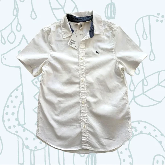 H&M boys white button up polo - Picture 1 of 2